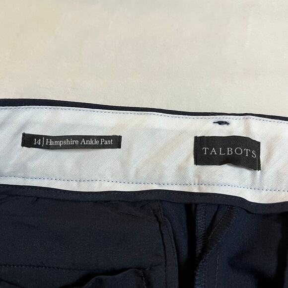 Talbots High Rise Hampshire Straight Ankle Pants Size 14 Preppy Corpcore Office - Picture 6 of 13